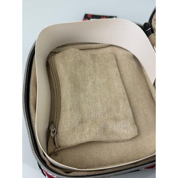 Brighton Hearts A Flutter Travel Jewelry Case NWT Zip Around Organizer Red Black - Picture 13 of 16